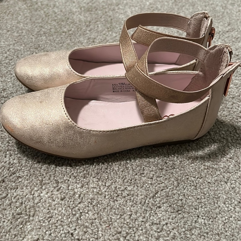 Girls Nina dress shoes. Worn one time. Size 12.